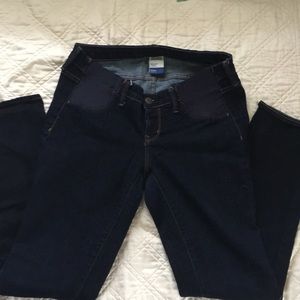 Old Navy Maternity SidePanel Dark Wash Skinny Jean